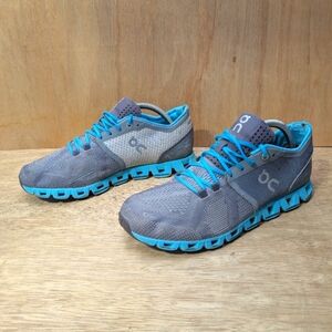 On Cloud X Running Shoes Women's 8.5 Grey Atlantis Lightweight Zero Gravity